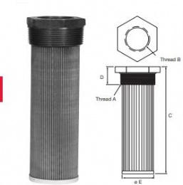 HTank Mounted Suction Strainer Elements 02078460,02078461,02078462,02078463,02078464,02078465