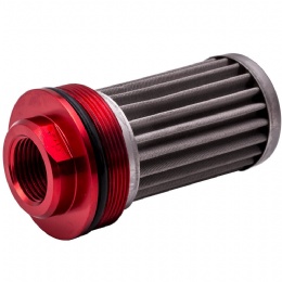 Replacement Black & Red AN6 8/10 0.1mm 100 Micron Adapter High Flow Car Inline Fuel Filter